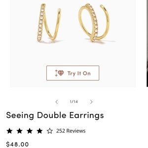 Uncommon James Gold Seeing Double Earrings
